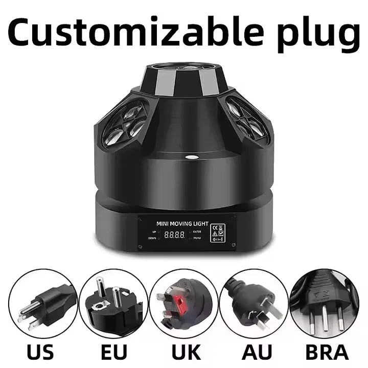 ضوء متحرك ليزر عين النحل الصغير لـ Dj Disco Night Club Bar RGBW 4 In1 LED عين النحل ضوء شعاع الرأس المتحرك