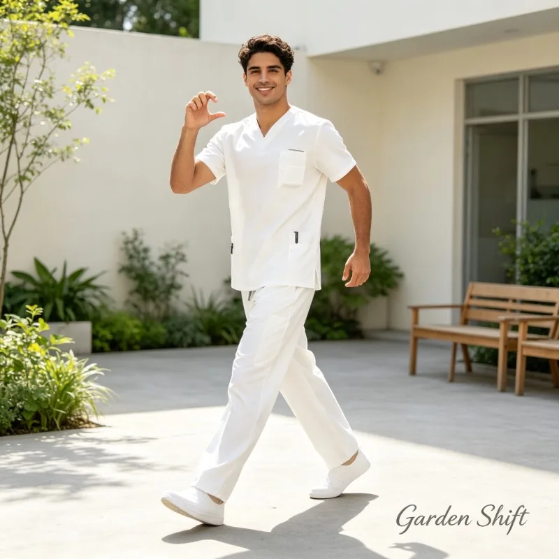 V-neck Workwear Set with Quick Drying Top and Straight Leg Pants Suitable for Operating Rooms and Clinics Hand Washing Clothes