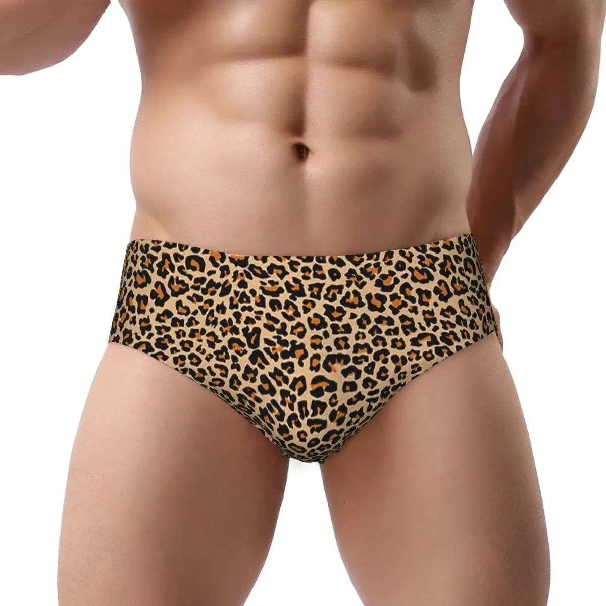 

Leopard Spotty Print Face Mask Men Triangle Panties Breathable Boxer Underpants Short Underwear for Homme Man Boyfriend Gifts