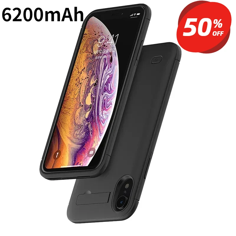 6200mAh Ultra Thin Battery Charger Case for IPhone 6 7 8 Plus Battery Case for IPhone X XS Max XR 2024 Power Bank Charging Case