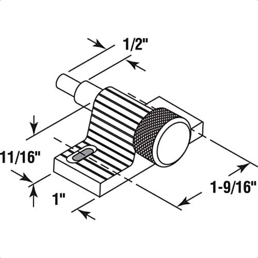 U 9849 Zamak TwistIn Sliding Door Lock for Patio Sliding Door Systems and Horizontal Sliding Windows 19 16 Inch Hole Spacing Bl