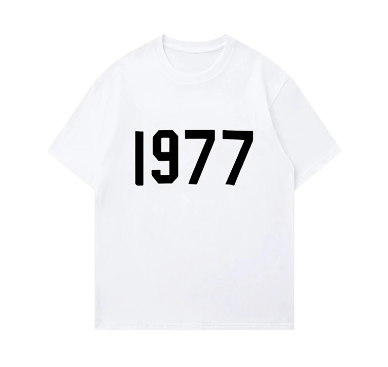 أحدث صيحات الموضة لعام 1977 تي شيرت مطبوع لصيف 2025 فضفاض وأكمام قصيرة مناسب لكل من الرجال والنساء