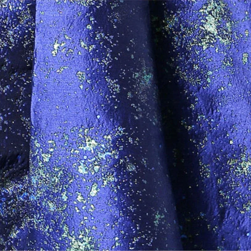 

Gold Silk Brocade Jacquard Fabric Starry Sky Neat Clean Puffy Skirt Children's Clothing Cloth Fashion Design Sewing Wholesale