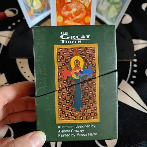 Thoth Tarot Cards 80 Cards 3 Magicians Oracle English Divination America Edition Board Playing Games In Irregular Gift Box