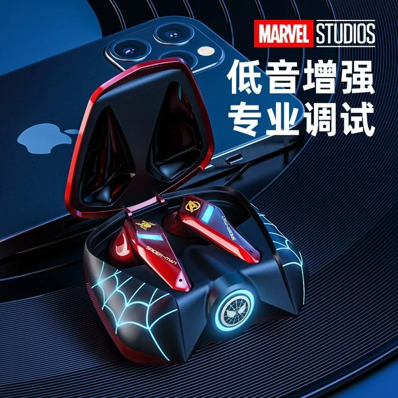 Marvel Wireless Bluetooth Headset Avengers Iron Man Spider Man Cartoon Cool Game Sports Music Headset Boys Surprise Holiday Gift