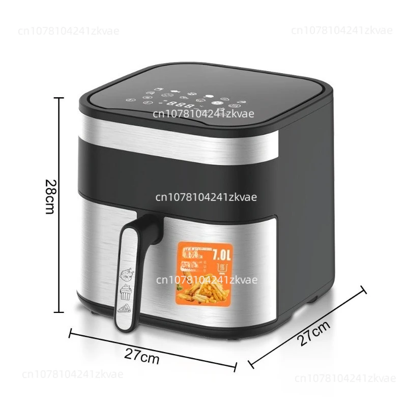 7L Household Smart Air Fryer Stainless Steel Mechanical Electric Fryer French Fries Machine Large Capacity