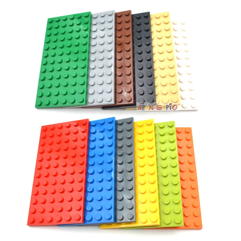 10pcs DIY Building Blocks 6x12 Dots Thin Figures Bricks Educational Creative Size Compatible With 3028 Toys for Children