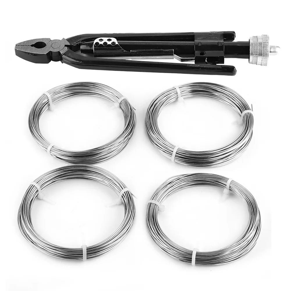 6/9 Inch Safety Wire Twist Pliers 1.5mm x 30m One Way Twist Wire Twisting Tool 0.8mm x 15m Steel Wire Lock Wire Pliers