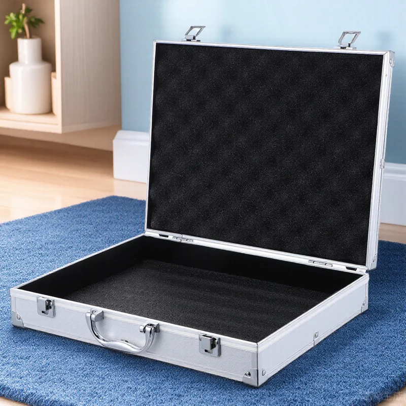 

Aluminum Alloy Case Tools Case Large Capacity Portable Storage Box With Handle Multi Purpose Home Office Travel Use Durable