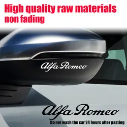 4PCS Black/White Fashion Car Badge Styling Body PVC Stickers Auto Accessories For Alfa Romeo Sportiva Stelvio Giulia Giulietta