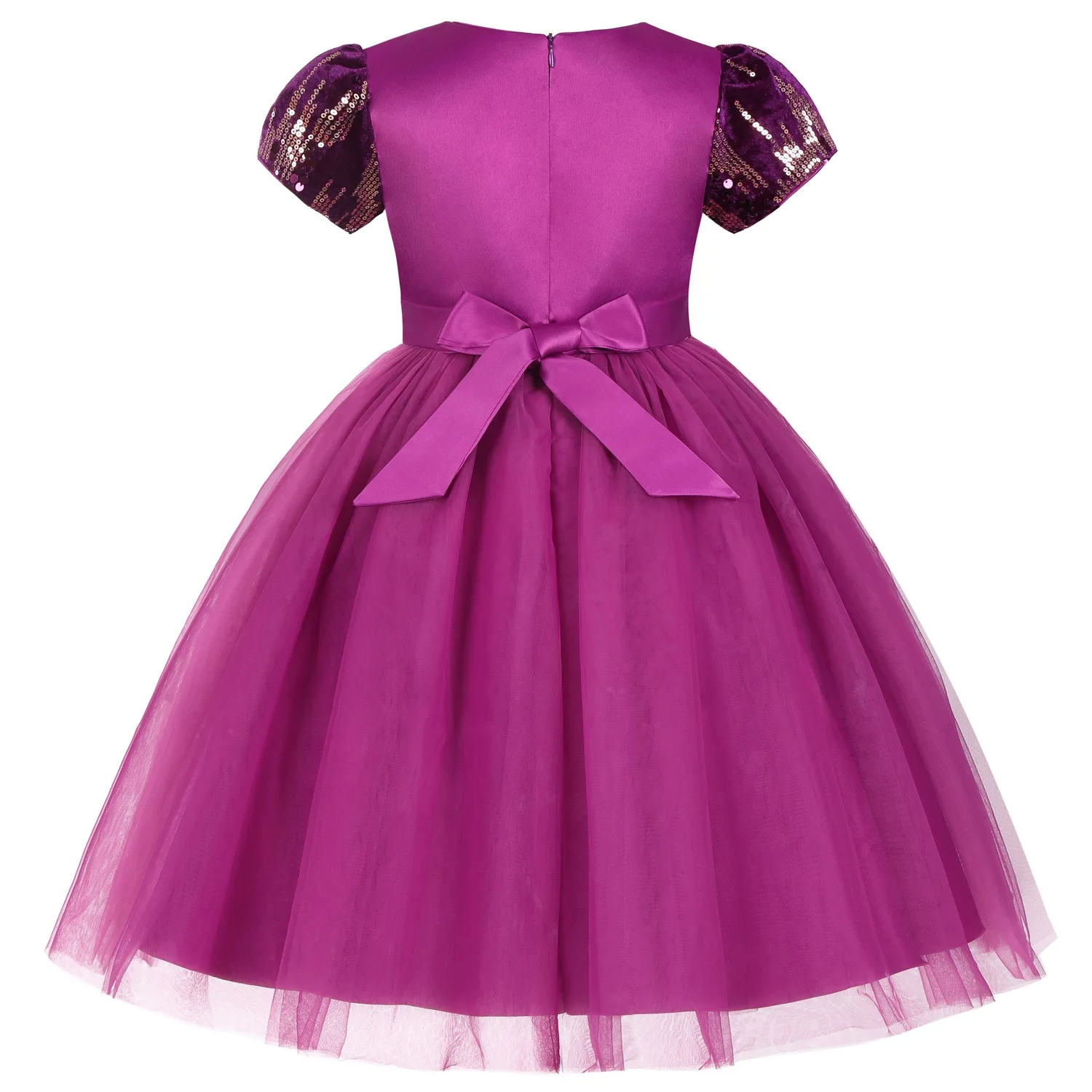 HETISO Sequined Pearl Tulle Princess Dress for Girls European American Style Performance Christmas Party Kids Clothes 2-10 Years