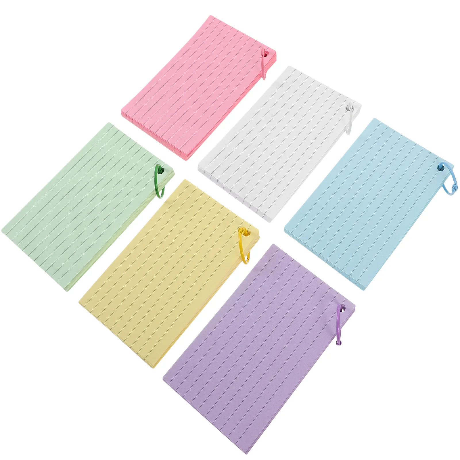 Loose-leaf Book Flash Cards for Office Pocket Blank Notepads Flashcards with Binder Pre Hole Punched Notebook