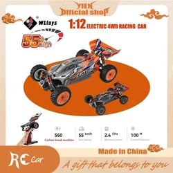 WLtoys 124010 55KM/H RC Car Professional Racing Vehicle 4WD Off-road Electric High Speed Drift Remote Control Toys For Boy Gift