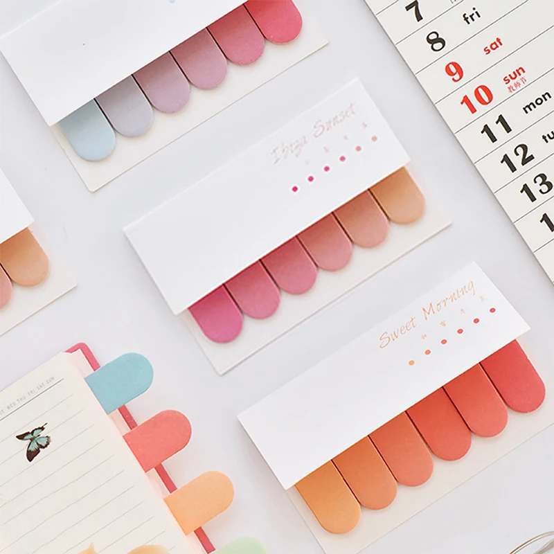 120 fogli/confezione Segnapagina Etichette adesive per pagine adesive, Schede adesive riutilizzabili per indice file, Adesivi Morandi