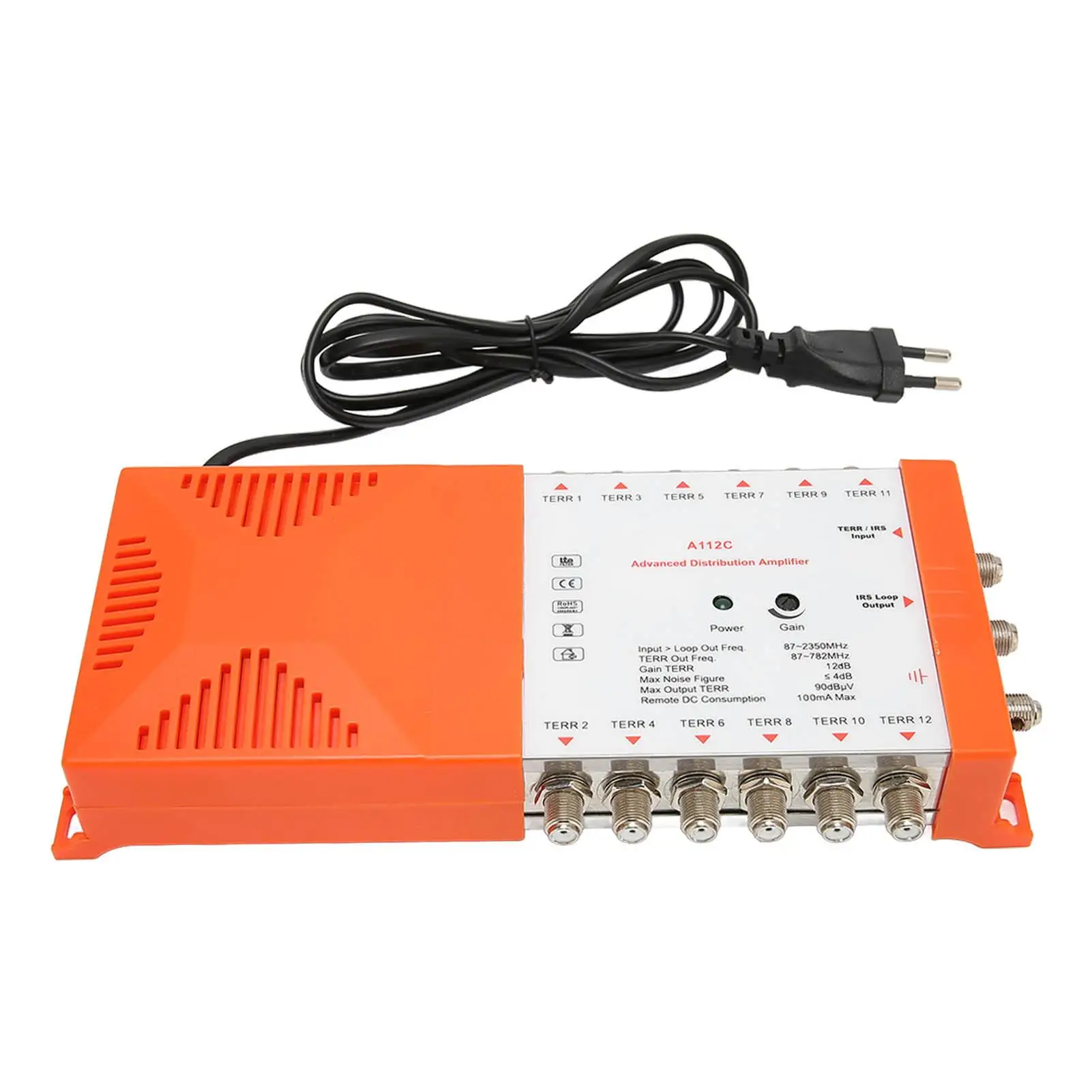 8 Channel Distribution Amplifier 108C with LTE Filter - EU Plug 230V, Professional  Booster