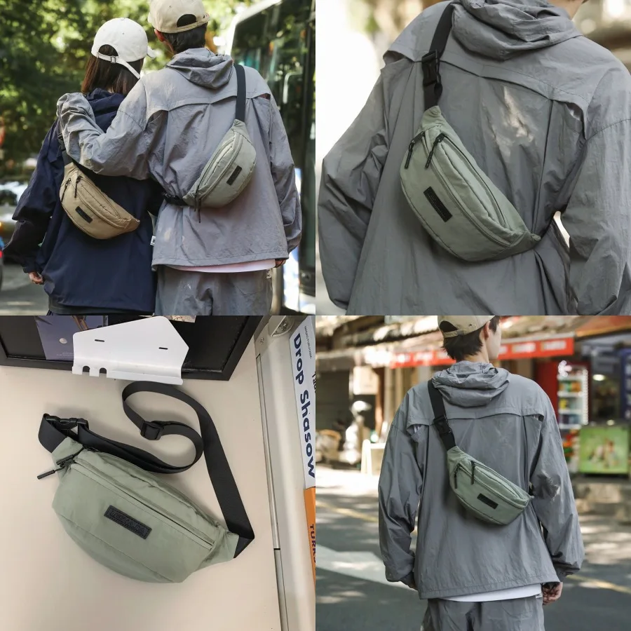 

【New style】Mobile phone chest bag men's Japanese new style sports casual shoulder backpack waist pocket all-match fashion brand