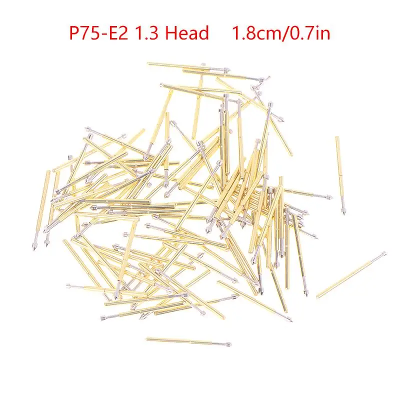 100 قطعة عالية الجودة الذهب اللون الربيع اختبار دبوس مجموعة الربيع اختبار دبوس P75-A2 B1 E2 E3 القطر الخارجي 1.02 مللي متر PCB التحقيق