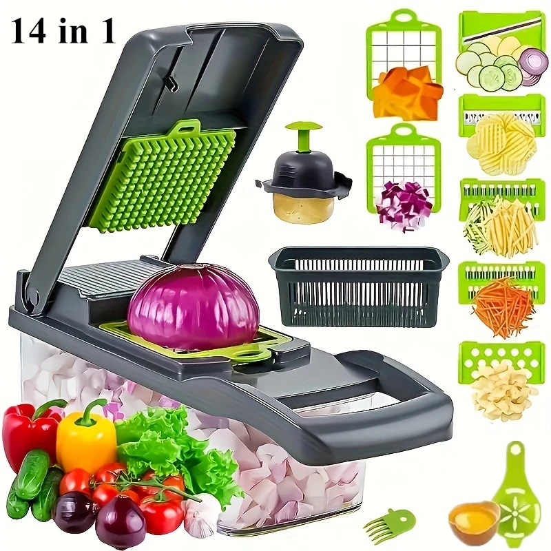 

Multifunctional Vegetable Chopper Handle Food Grate Food Chopper Vegetable Slicer Dicer Cut Kitchen Items Onion Chopper ﻿