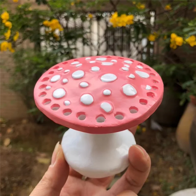 

ABJO-подставка для сережек в виде гриба, стеллаж для хранения ювелирных изделий, подставка для домашнего рабочего стола, украшения для хранения ювелирных изделий из смолы