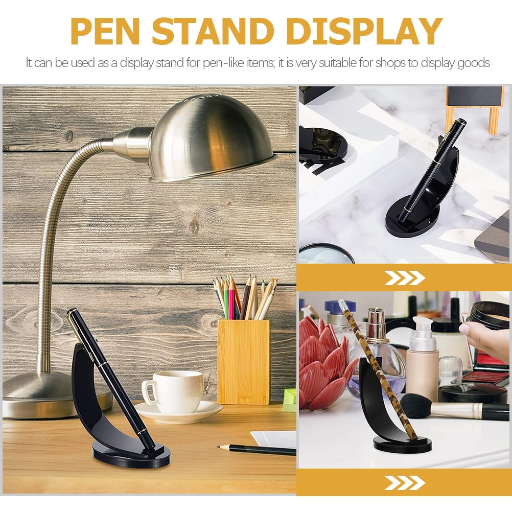 

2pcs Acrylic Display Stand Pen Holder Organizer Rack for Markers Eyebrow Pencils Nail Makeup Brushes Compact Desktop