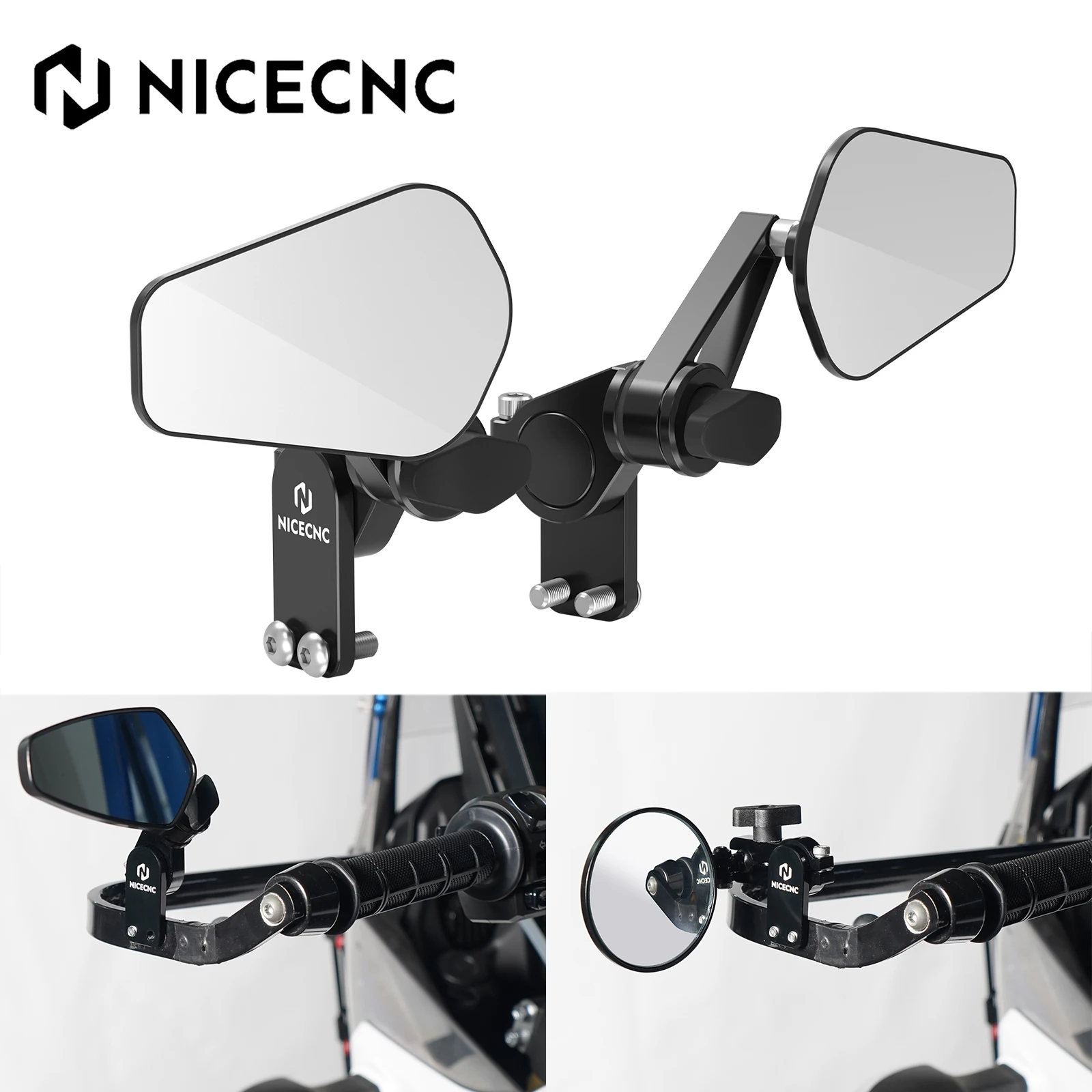 

Motorcycle Quick Flip Arrow Mirrors For KTM Husqvarna Honda Yamaha Suzuki Kawasaki Handguard Mirror Rearview Mirrors Universal