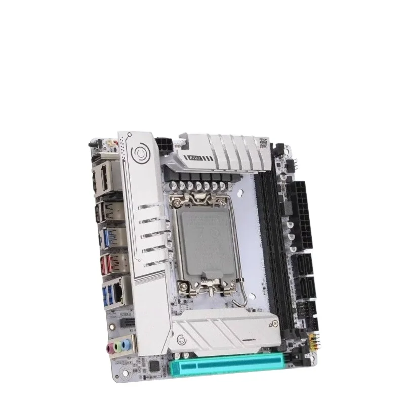 For Main Board B760i Mini ITX Desktop White Computer Newly Installed CPU12/13 Generation Memory DDR4/5