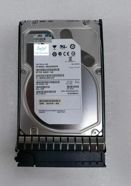 

For Server 2TB SAS 7.2K 3.5 inch 508010-001 507616-B21