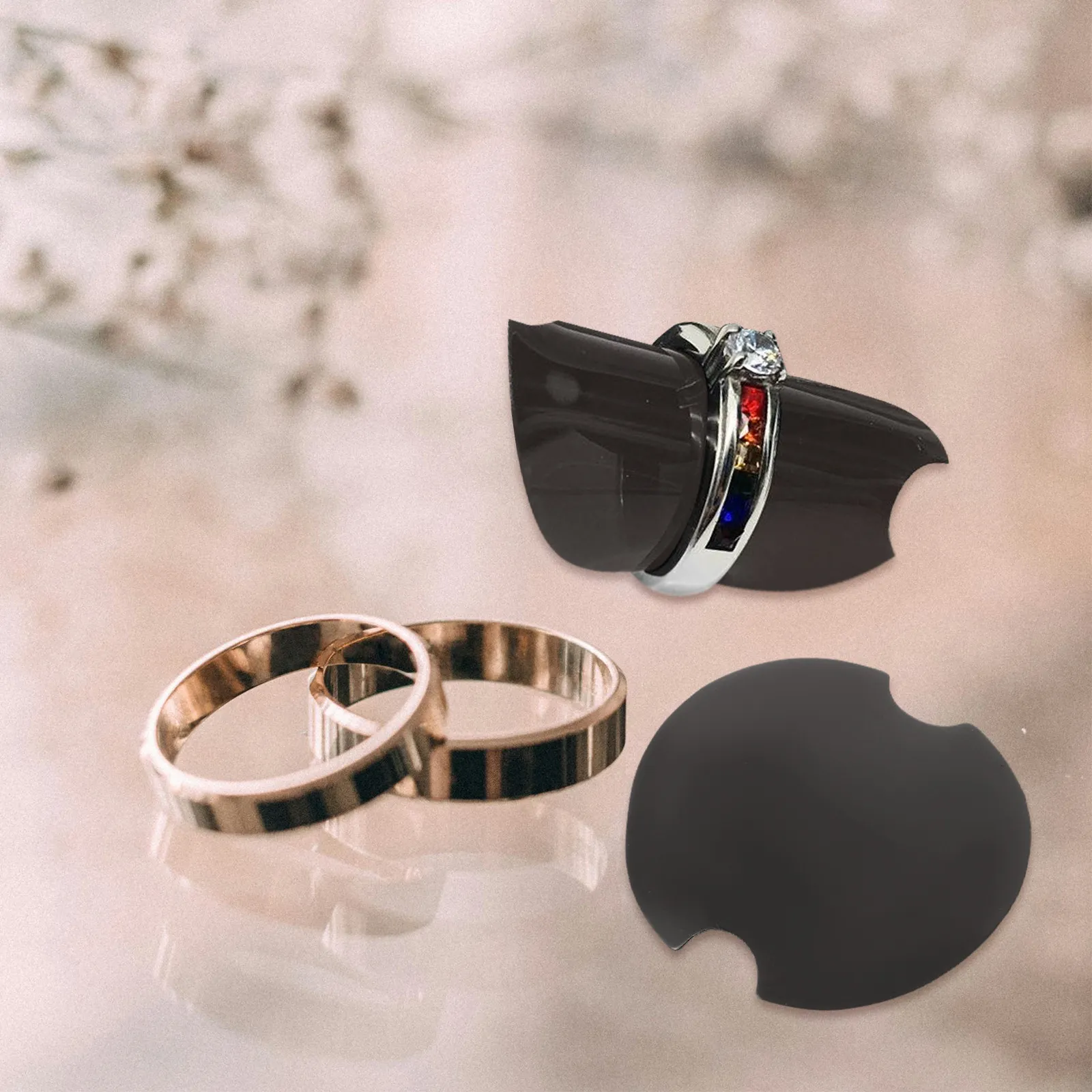 

100 шт. пластиковых карточек-держателей для ювелирных изделий, органайзеры для колец, круглые мини-подставки для демонстрации колец и личного использования