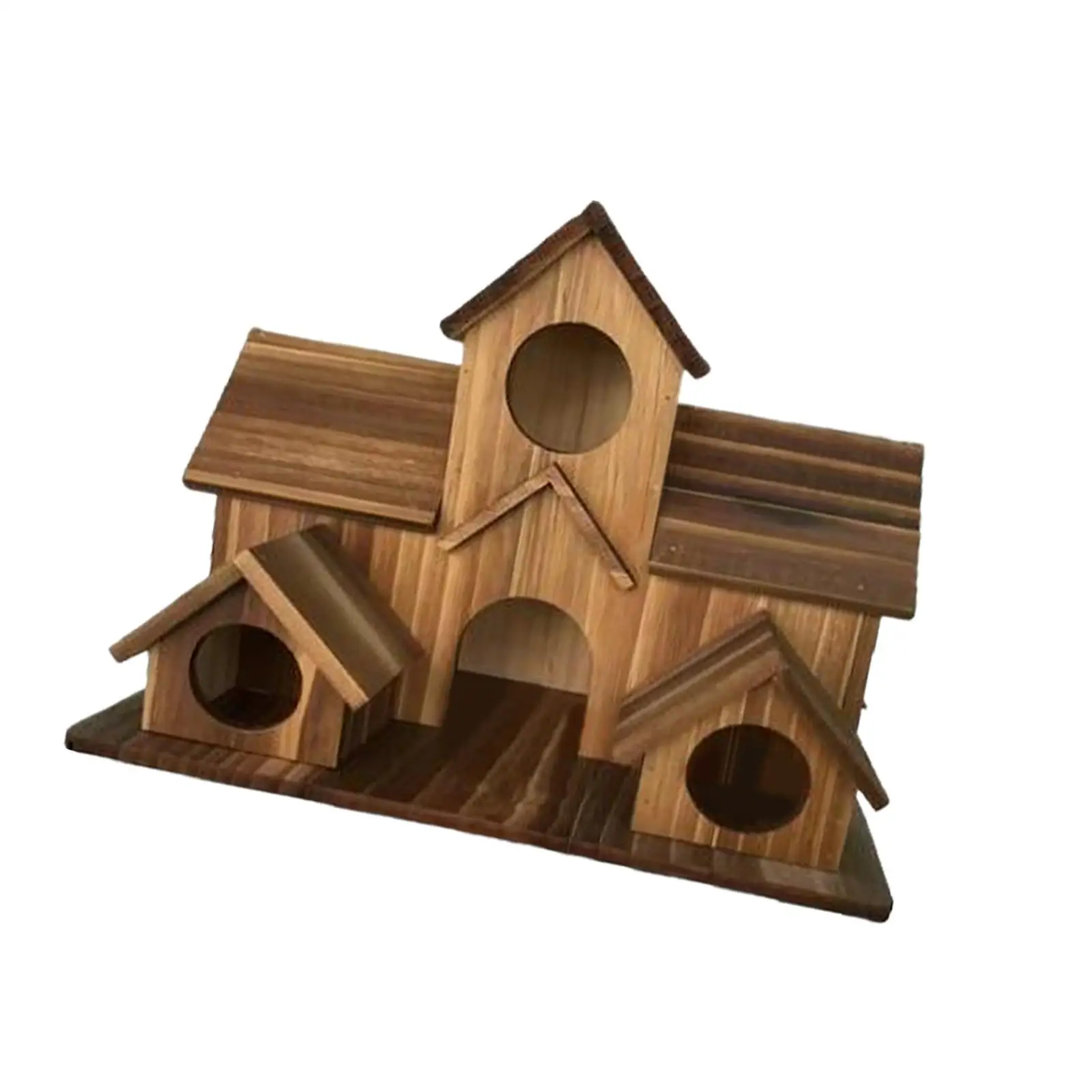 Hummingbird Nest Garden Outdoor Gardening Gift Wooden Bird House Hanging Hut for Roosting Nesting Robins Blue Jays Cardinals