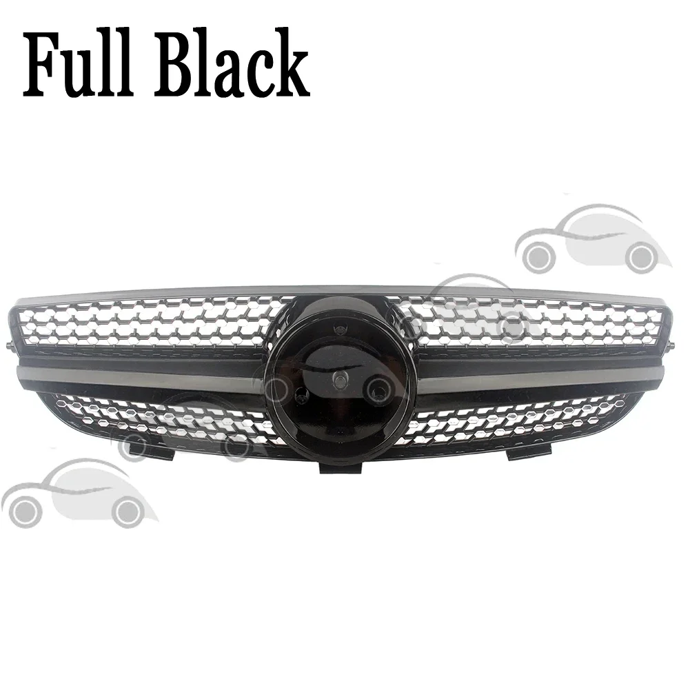 Front Grill Center Hood Grille Bumper For Mercedes-Benz CLK-Class W209 2003 2004 2005 2006 2007 2008 2009 2010 Diamond Style