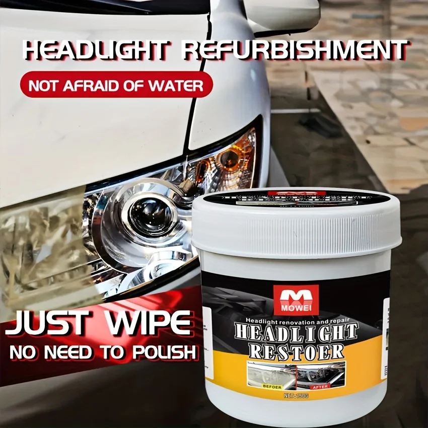 Car Headlight Restoration Polishing Headlamp Scratch Remover Repair Cleaning Paste Remove Oxidation Headlight Polish Liquid