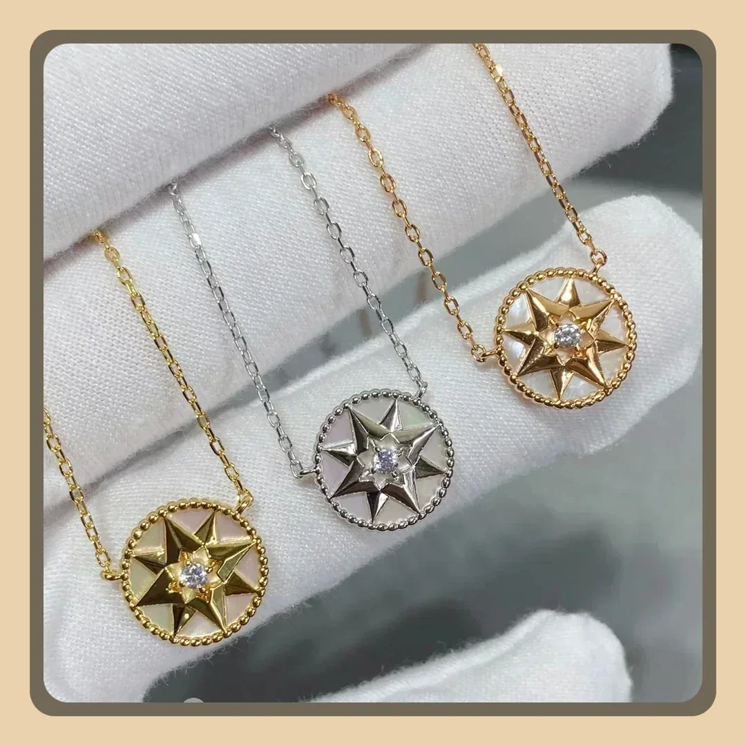 

2025 New 925 silver Octagon Compass, Fashion Seiko Compass bracelet, women's earrings, set, party essentials, birthday gifts