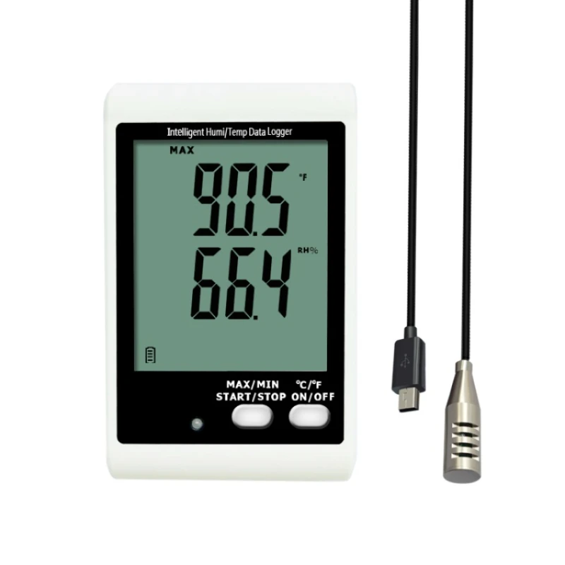 DWL-21E Large Digital LCD Display External Sensor Thermometer Hygrometer Data Logger