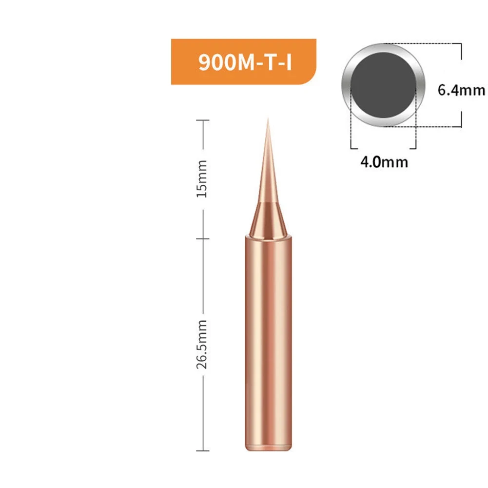 เคล็ดลับหัวแร้งทองแดงบริสุทธิ์ 900M-T 4 มม. เหมาะสําหรับการบัดกรีอุณหภูมิที่ต่ํากว่าสําหรับการบริดจ์และการบัดกรีลาก
