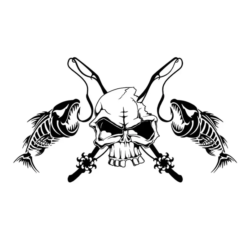 

Водонепроницаемый солнцезащитный крем, устойчивый к царапинам, рыболовная головка, скелет, удочка, катушка, крючок, автомобильная наклейка из ПВХ, декоративное окно 19,7 см * 11,1 см