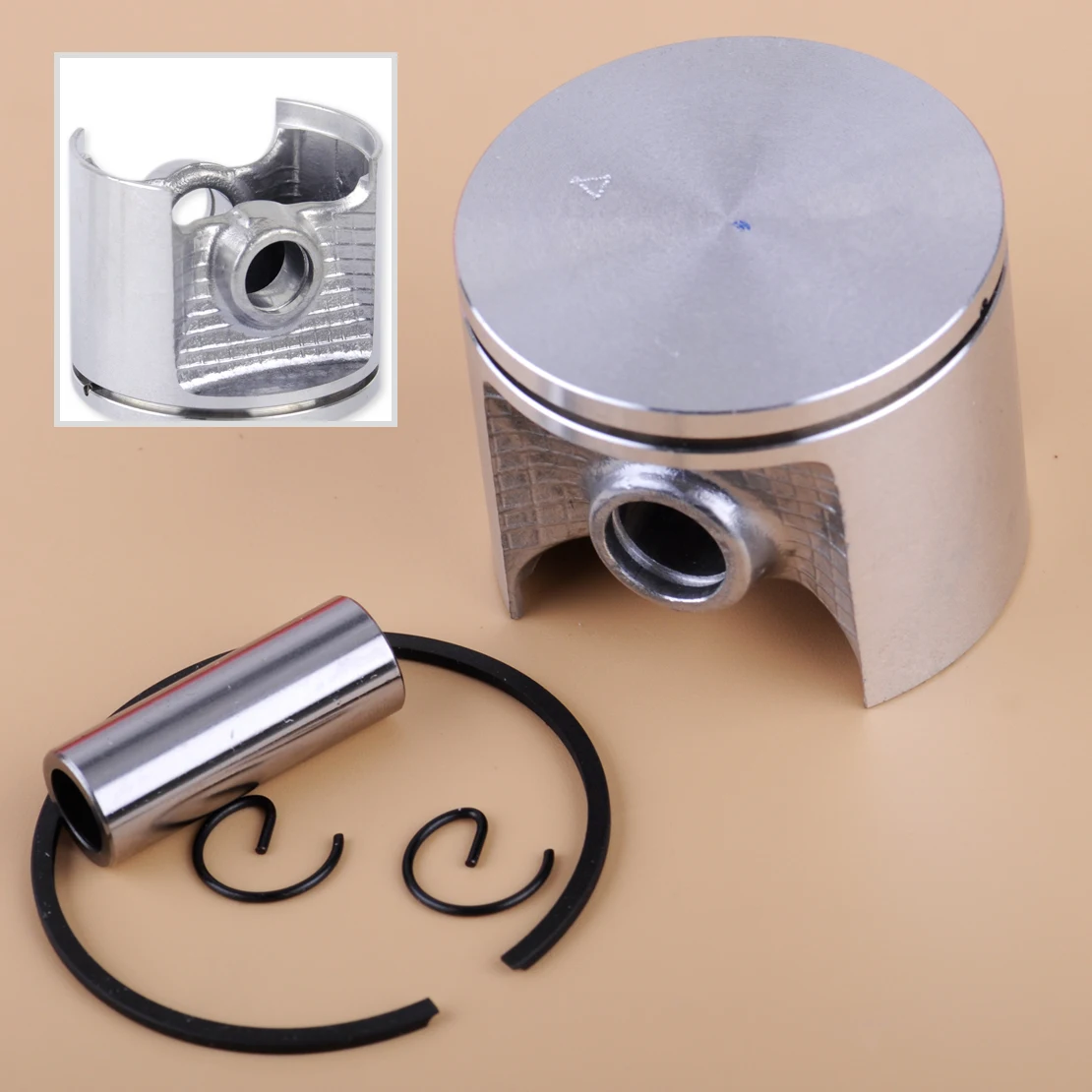 Letaosk Novo Conjunto de Anéis de Pistão e Pino de 50 mm Adequado para Husqvarna 66 268 268k 268xp Acessórios de Motosserra