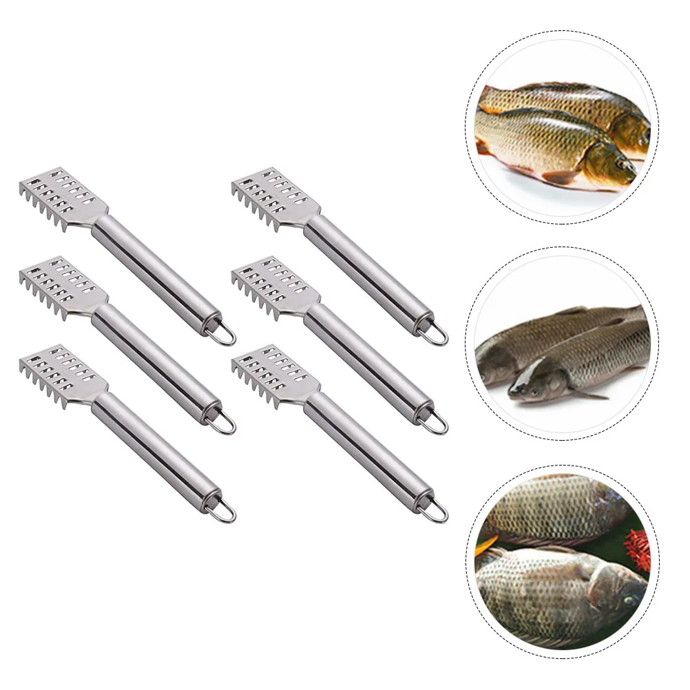 

6pcs Stainless Steel Scraper Fast Removing Tool Kitchen Gadgets Lightweight Portable Easy Clean Maintain Gift