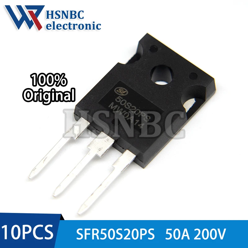 

10PCS SFR50S20PS 50S20 TO-247 50A 200V Fast Recovery Diode 100% New Original