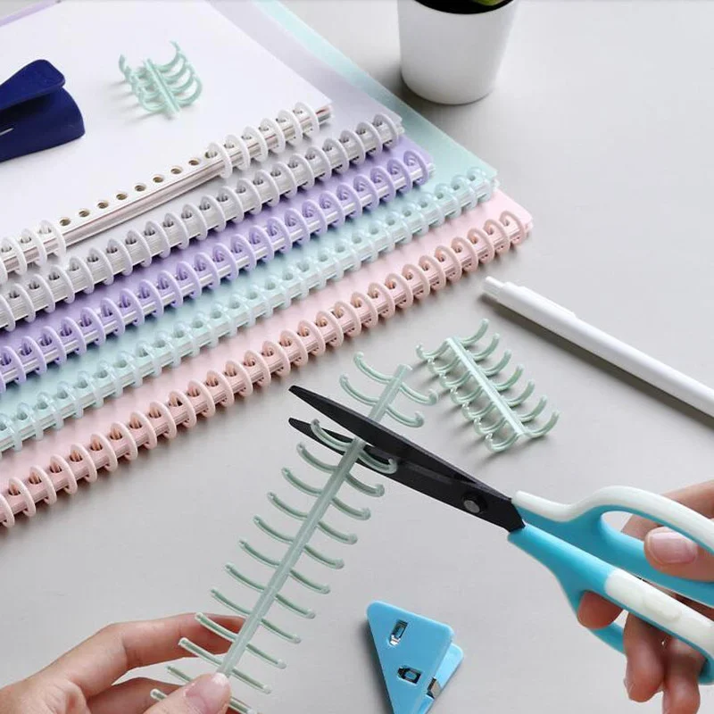 30 Löcher Ringe binden Lose blatt Ringo rdner für Papier durchmesser 12mm Länge schere barer DIY Binder A4 Notebook Album Tagebuch