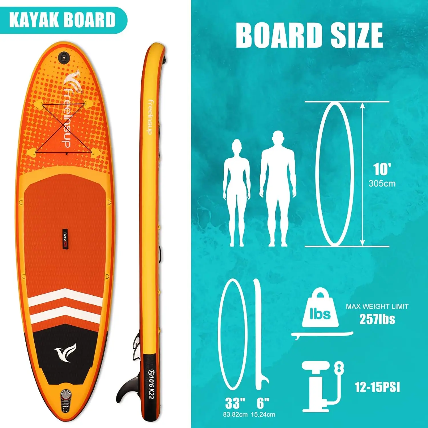 SUP Inflatable Stand Up Paddle Board with Kayak Seat,paddle boards for adults 10'/10'6”/11', accessories sup pump adaptor,sup