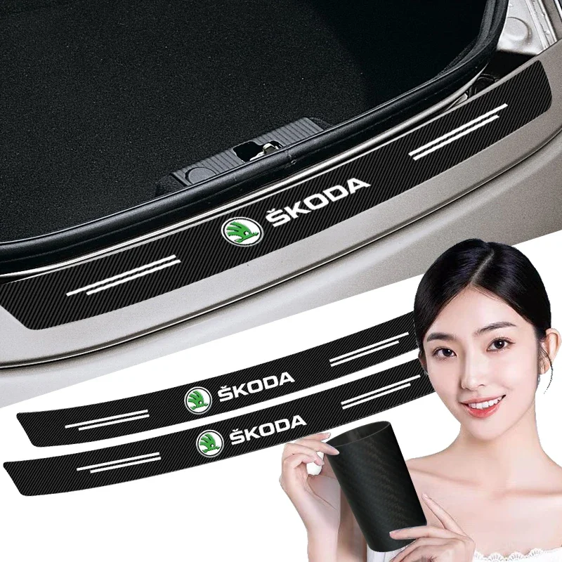 Car trunk scratch strip, trunk protection collision strip For Skoda Octavia 1 2 3 A4 A5 A7 A8 MK1 MK2 Kodiaq Superb 3 Karoq