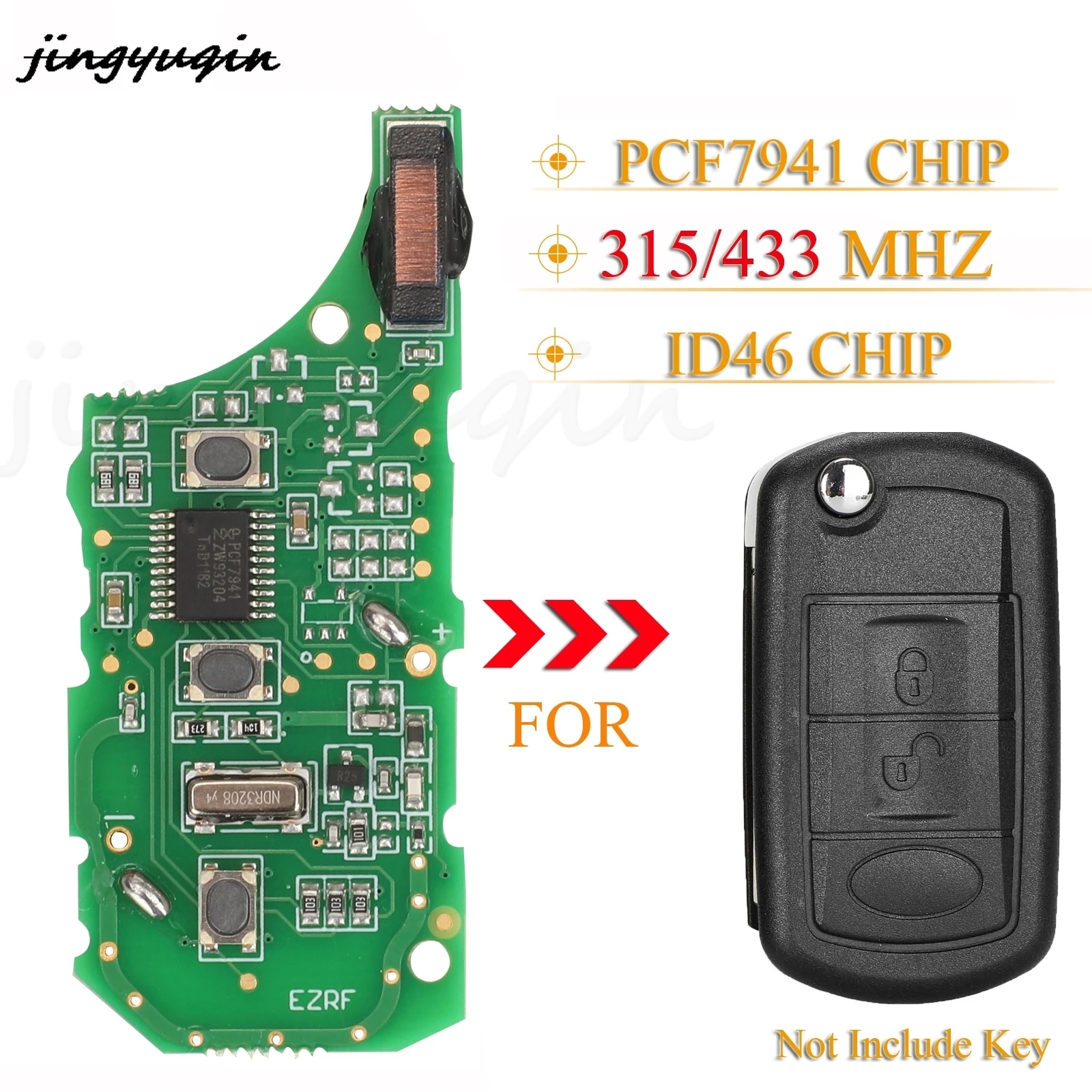 

jingyuqin 10X 3BTN Remote Flip Car Key Circuit Board ASK 315Mhz ID46 Pcf7941 Chip For Land Rover Range Rover Sport Discovery 3