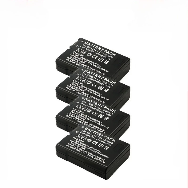 

4Pcs High Capacity Full Coded EN-EL14 ENEL14A Replacement Battery For Nikon Coolpix P7000 P7100 P7700 P7800 Digital Camera
