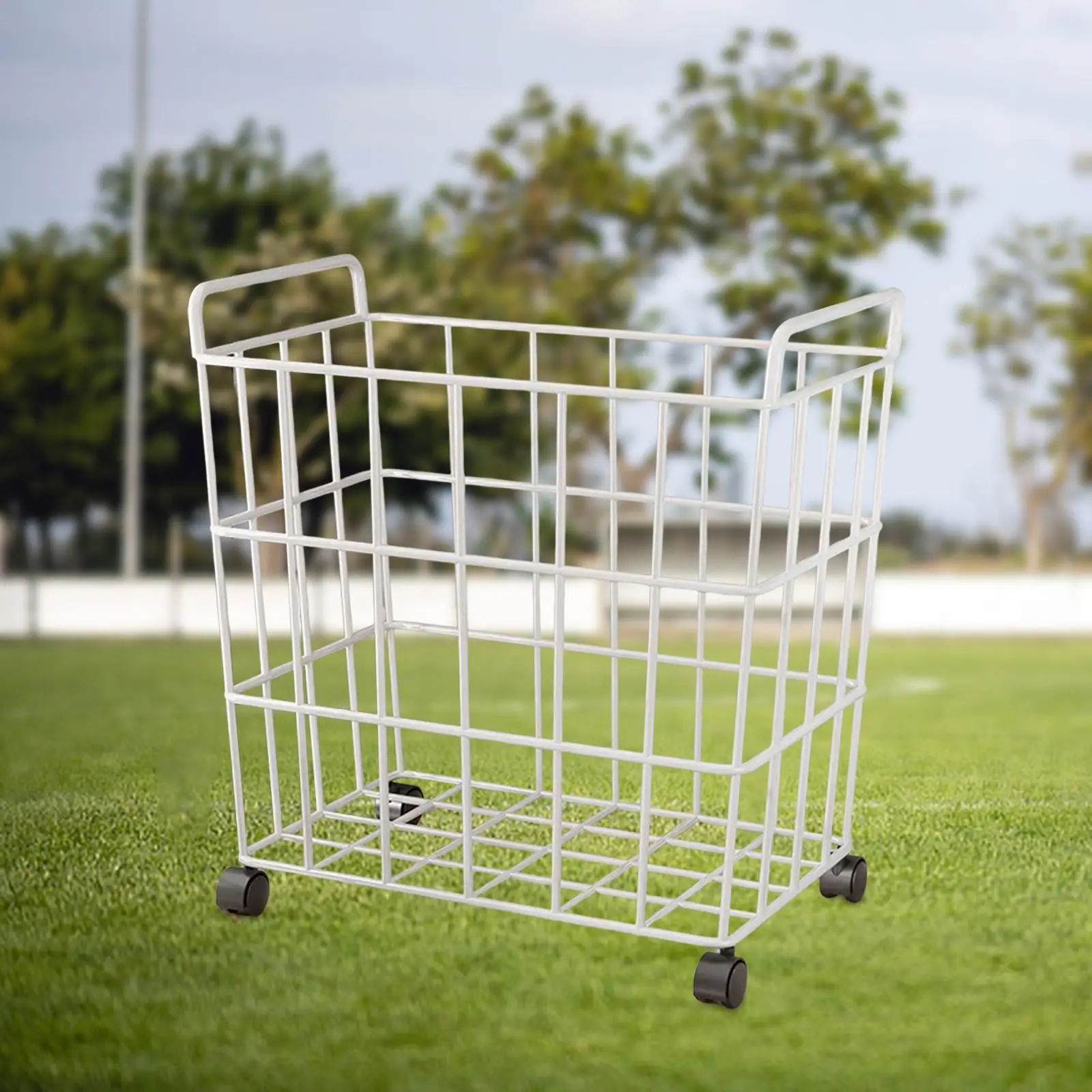 Chariot de Rangement de Balles de dehors en Fer, Support d'Équipement Sportif, pour Club, Garages, École, Niket Extérieur, T1