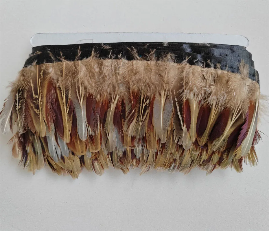 

Бахрома из перьев фазана, оперение, натуральный цвет, 10 ярдов, высота 5–6 см, украшение из перьев, профейские перья