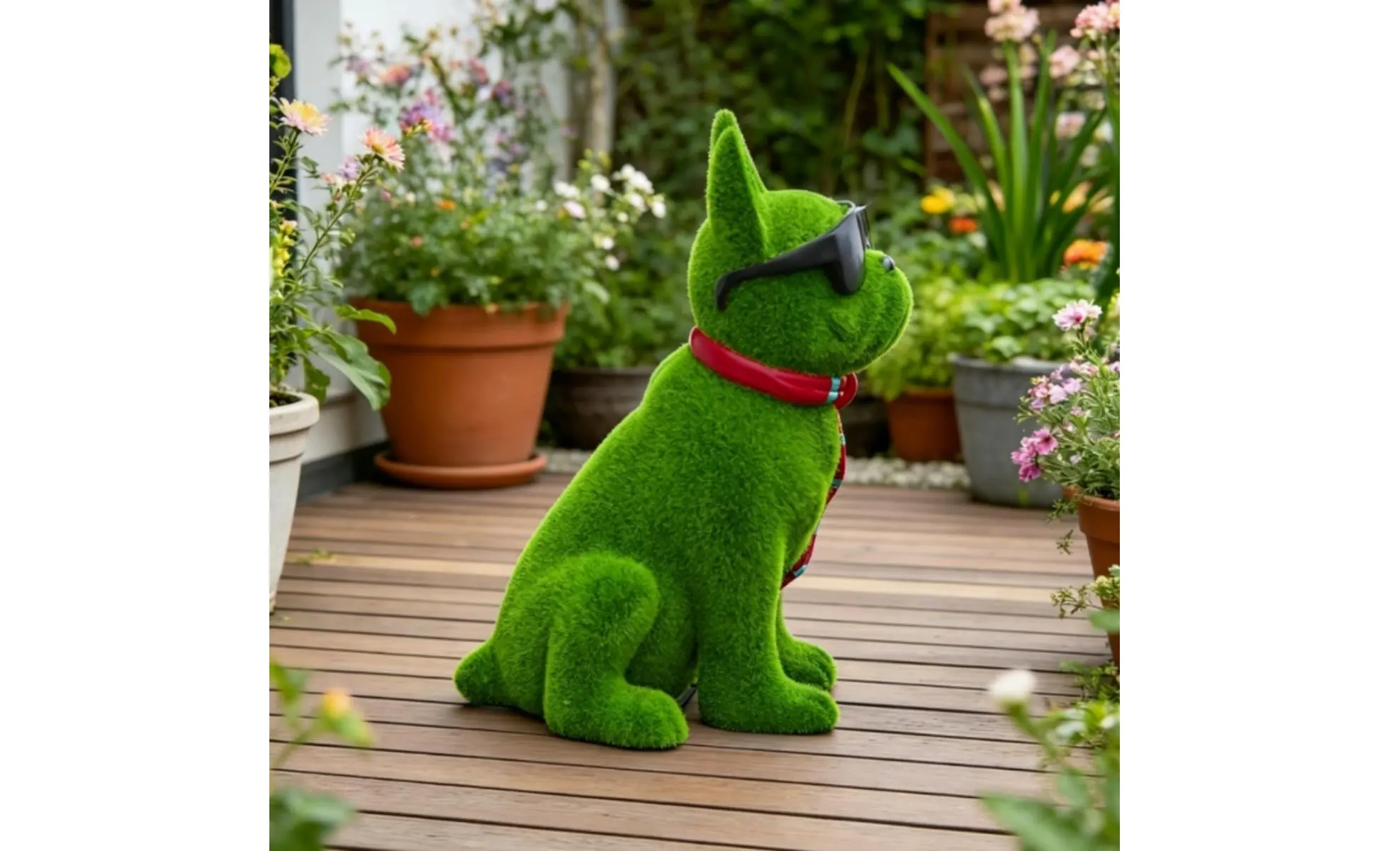 Flocked Dog Statue Whimsical Look Sunglasses Dog Figurine Bulldog Breed Statue Resin Statue Scarf Home Decor Lifelike Details https://ae-pic-a1.aliexpress-media.com/kf/S04337882291342e58a9c5460e57352d1U.jpg