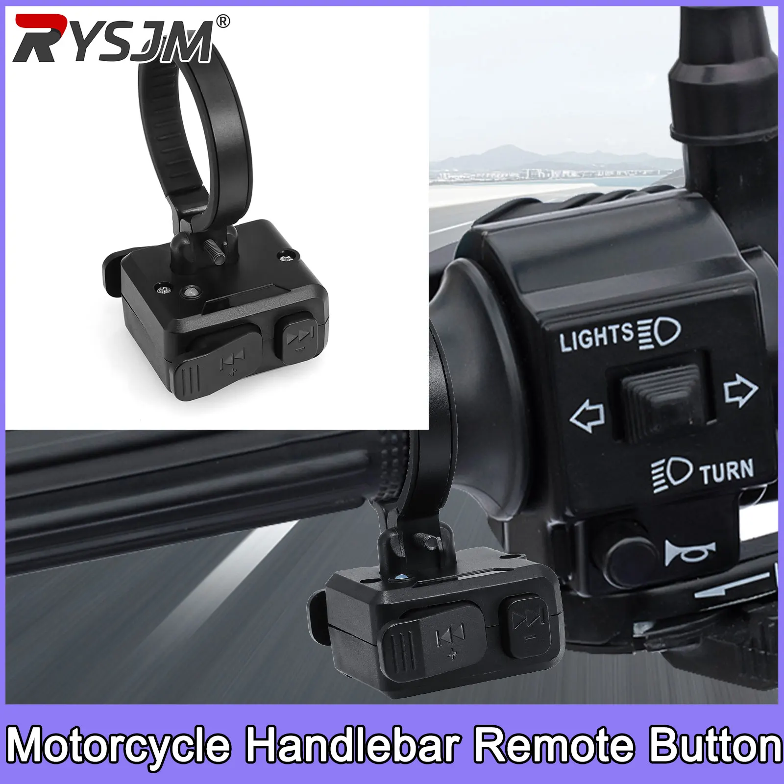 Motorcycle Bike Handlebar Remote Controller Wireless Bluetooth-compatible 5.0 Waterproof Music Player Media Controller Car