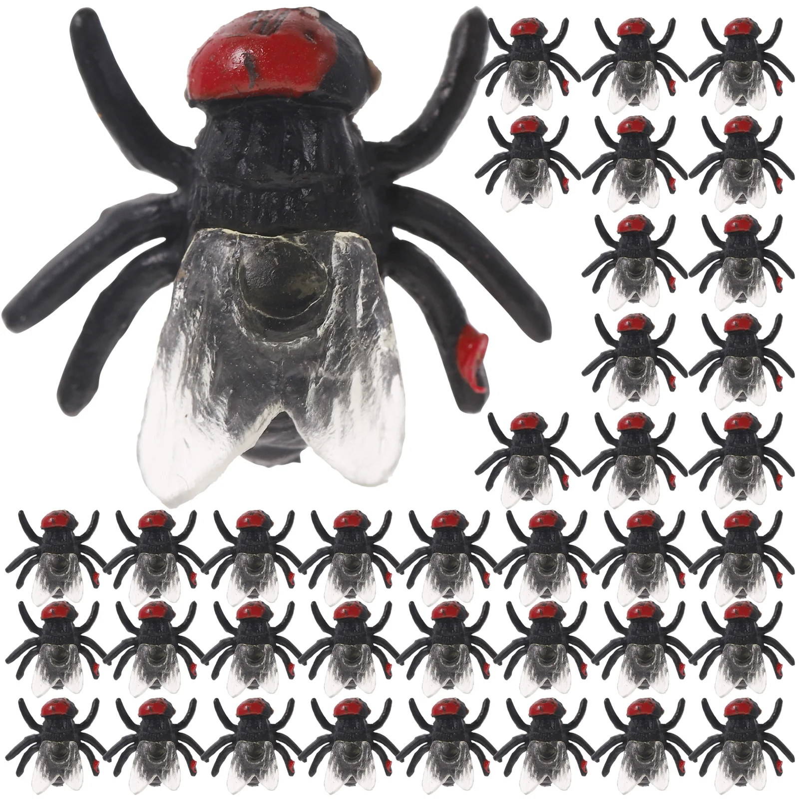 50pcs Simulation Party Halloween Tricky Props Fake Insects Simulation Animal Prop for Halloween April Fool's Day Mischief