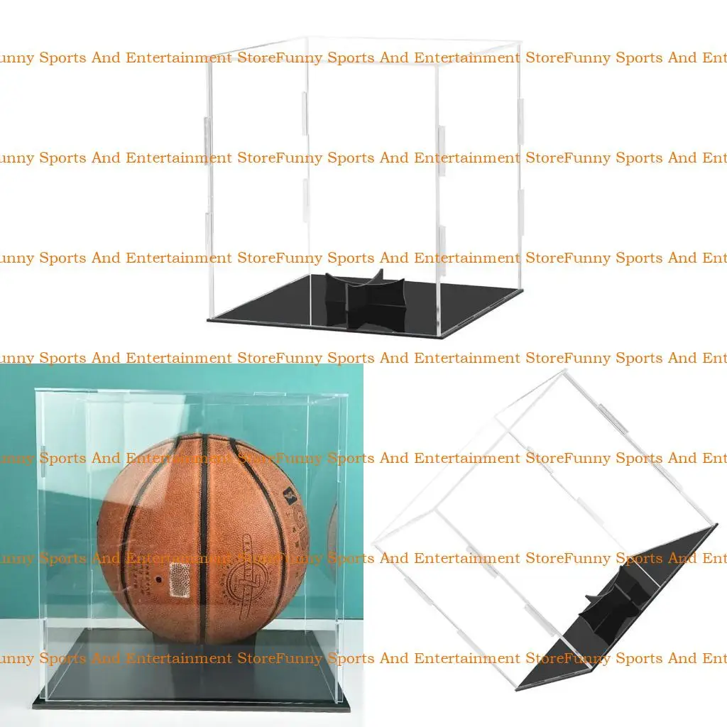

C4DE Basketball Display Case Assemble Countertop Box Clear Acrylic Basketball Holder