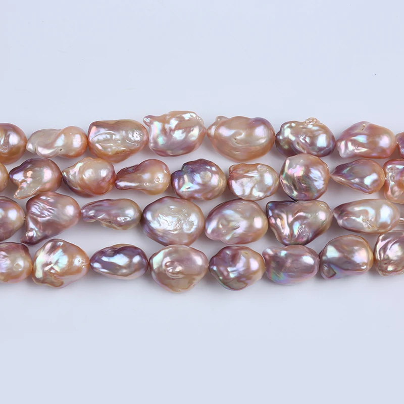 Natural AAA Color Pink Purple Baroque Freshwater Pearl Strands For Sale